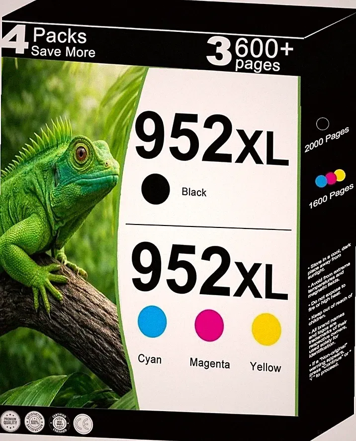 952XL Ink Cartridges Combo Pack Replacement for HP 952 XL Work for OfficeJet Pro