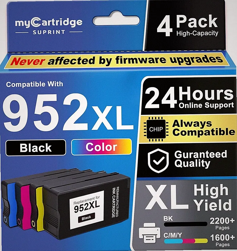 952XL Ink Cartridges Combo Pack Replacement for HP 952XL 952 XL Ink Cartridges