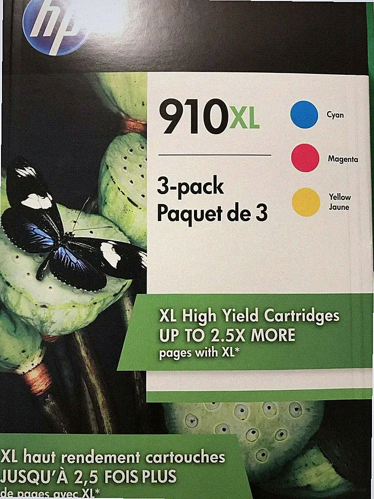 Genuine HP 910XL Ink Cartridge Combo- C/M/Y for HP 8010 8020 Printer-OEM-3PK