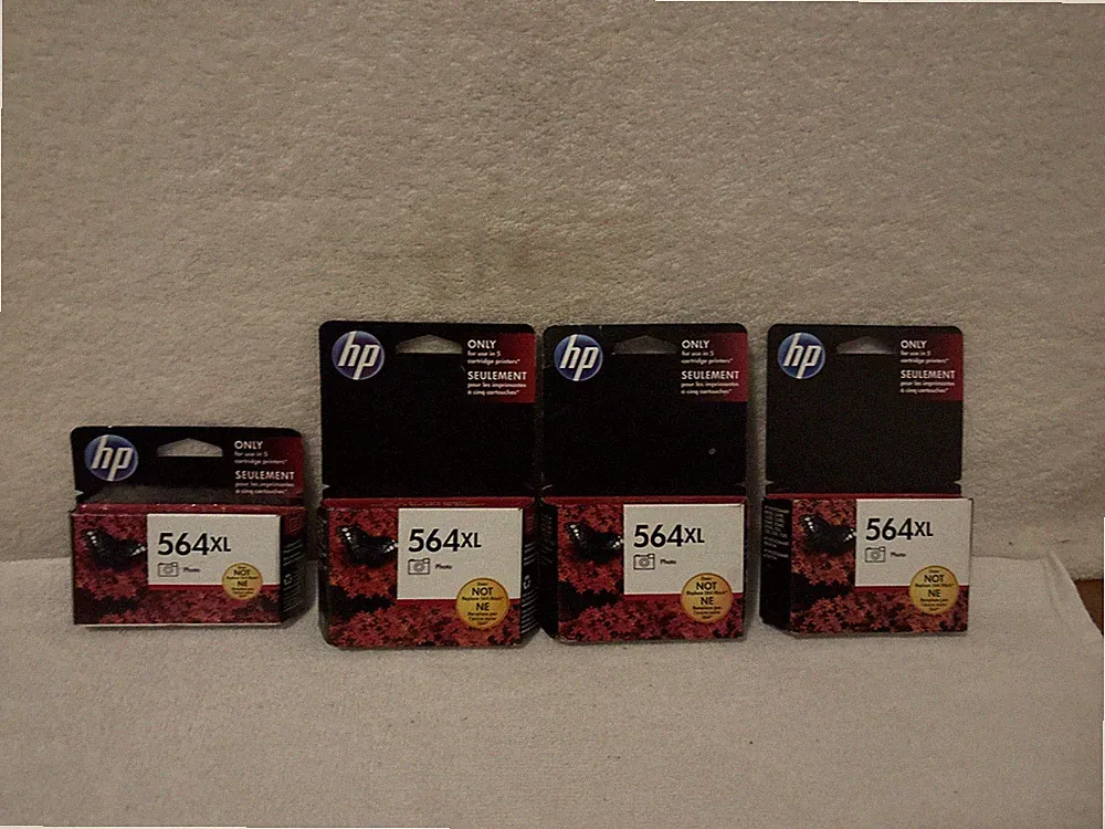 HP 564XL Photo Ink Cartridge (CB322WN#140) Lot 4 NEW SEALED EXP READ DESC