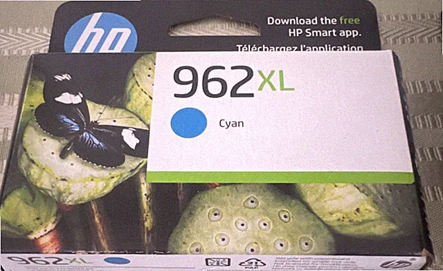 HP 962XL Cyan Genuine/Original Ink Cartridge for Inkjet Printers