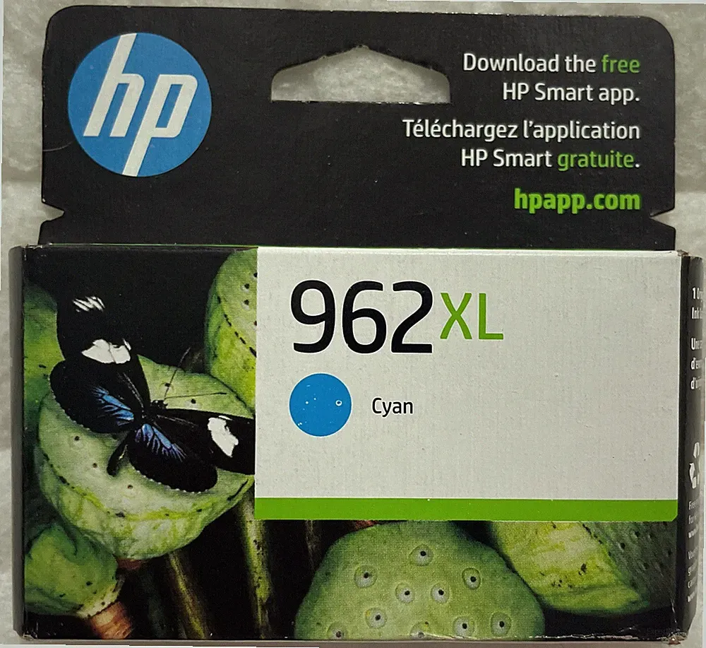 HP 962XL Cyan Ink Cartridge 3JA00AN Genuine OEM