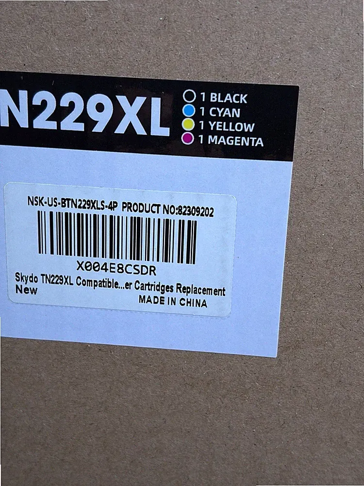 Replacement Ink for Brother TN229XL TN229 TN 229XL High Yield Toner 4Pack Sealed